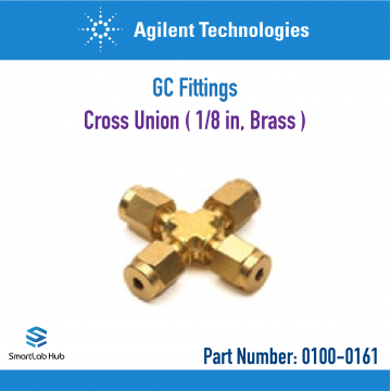 Agilent Cross union, 1/8 in, brass