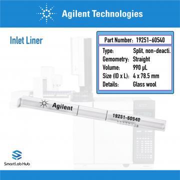 Agilent Inlet liner, split, straight, with glass wool