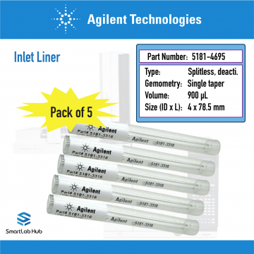 Agilent Inlet liner, splitless, single taper, deactivated, 5/pk