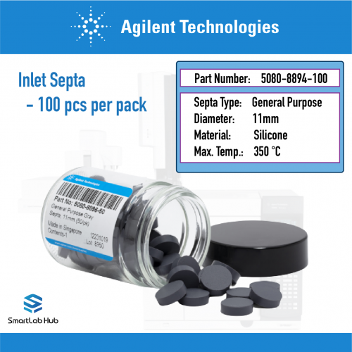 Agilent Inlet septa, general purpose, gray, 11mm, 100/pk