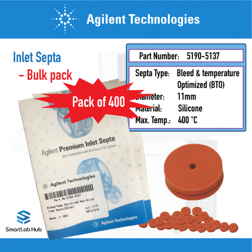 Agilent Inlet septa, bleed and temperature optimized (BTO), non-stick, 11mm, 400/pk