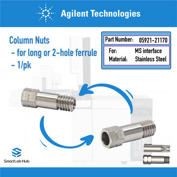 Agilent Column nut for inlet with long or long 2-hole ferrule