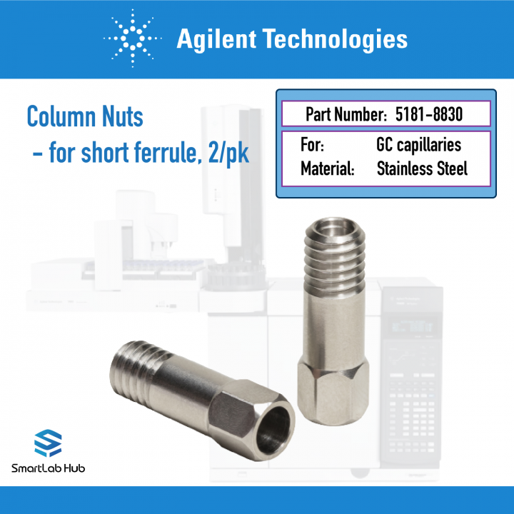 Agilent Fingertight column nut, 0.1 to 0.32 mm columns, 303 stainless