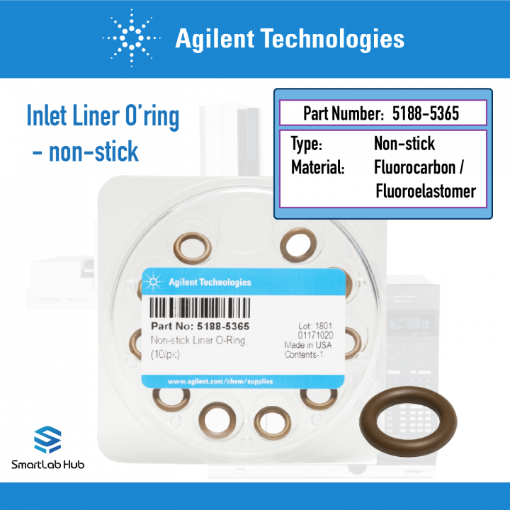 Agilent Inlet liner Oring, nonstick fluorocarbon, 10/pk