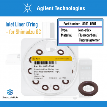 Agilent liner o-ring for Shimadzu, non-stick fluoroelastomer, 10/pk