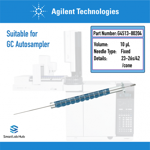 Agilent ALS syringe, Blue Line, 10µL, fixed needle, 23-26s/42/cone