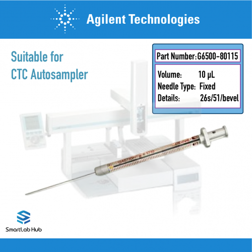 Agilent Syringe, CTC 10µL, fixed needle, 26s/51/bevel, Combi/GC-PAL