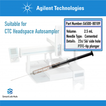 Agilent Syringe for CTC headspace, 2.5ml, 23/56/side hole, HD-type, PTFE-tip plunger