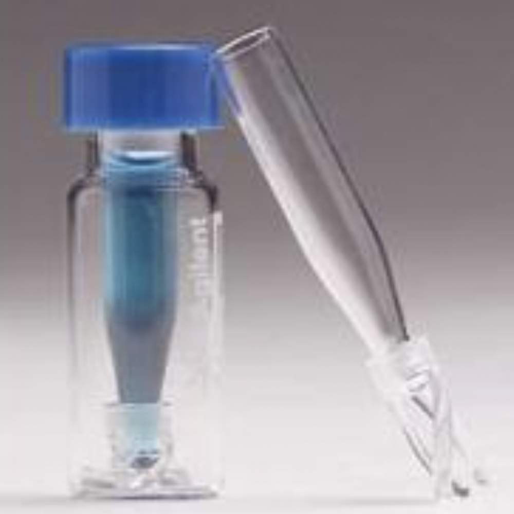 Agilent Vial insert, 250 µL, deactivated glass with polymer feet, 100