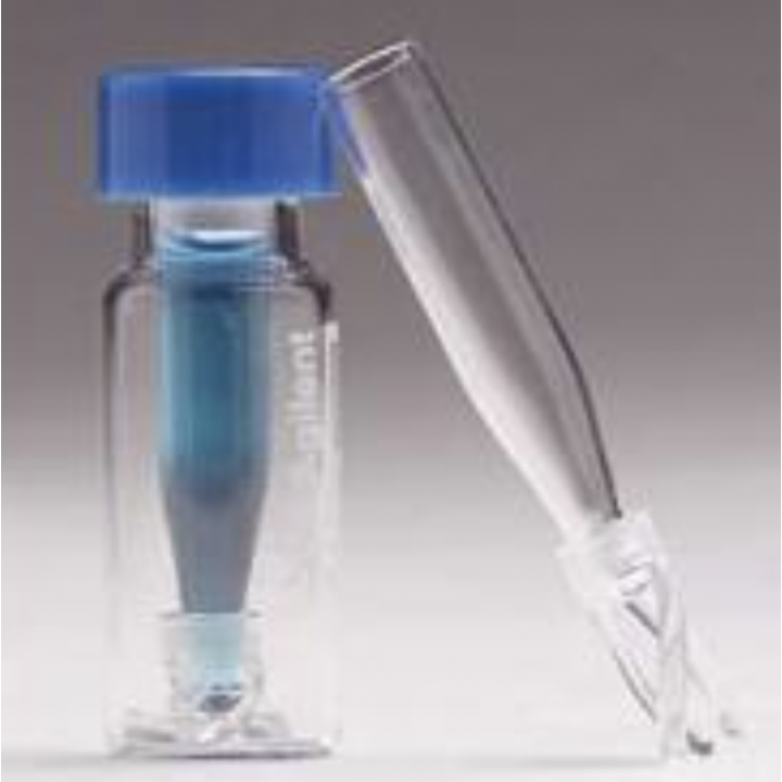 Agilent Vial insert, 250 µL, deactivated glass with polymer feet, 100