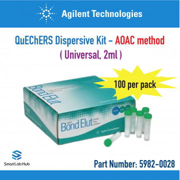 Agilent QuEChERS Dispersive Kit, Universal, AOAC method, 2mL, 100/pk