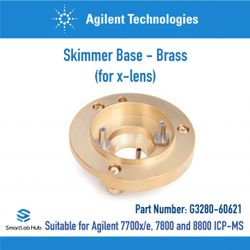 Agilent 7700x/e, 7800, 7850 and 8800 ICP-MS x-lens Skimmer base, Brass