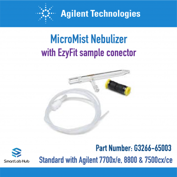 Agilent Nebulizer, MicroMist, with EzyFit sample connector, standard with Agilent 7700x/e, 8800 and 7500cx/ce ICP-MS