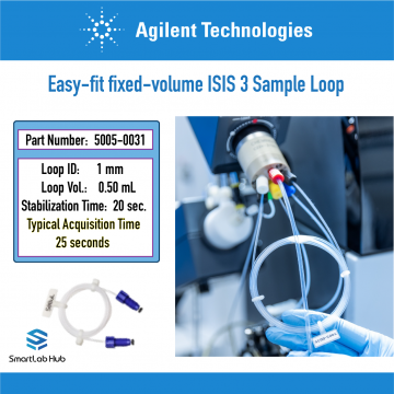 Agilent Easy-fit Sample loop, 0.50ml volume, 25s acq. time, 1.00mm ID
