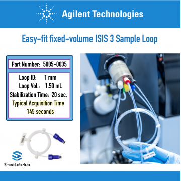 Agilent Easy-fit Sample loop, 1.50ml volume, 145s acq. time, 1.00mm ID
