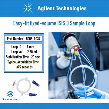 Agilent Easy-fit Sample loop, 2.50ml volume, 375s acq. time, 1.00mm ID