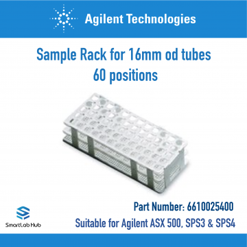 Agilent Sample rack for 16 mm od tubes, 60 positions
