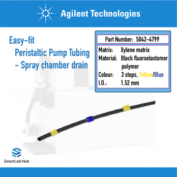 Agilent Peristaltic pump tubing, recommended for spray chamber drain for xylene analysis, 1/pk