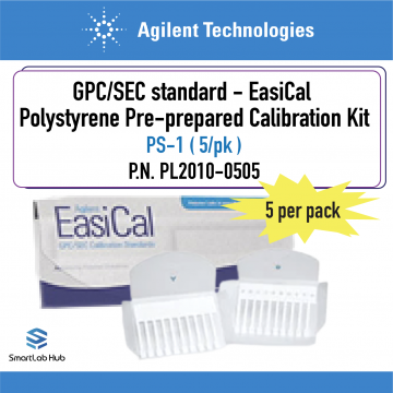 Agilent EasiCal Polystyrene pre-prepared calibration kit, PS-1, 5/pk