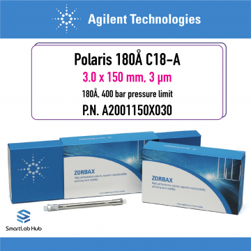 Agilent Polaris 180Å C18-A, 3.0x150mm, 3µm