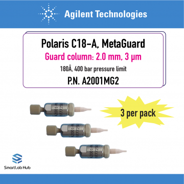 Agilent Polaris C18-A, MetaGuard, 3µm, 2.0mm, 3/pk