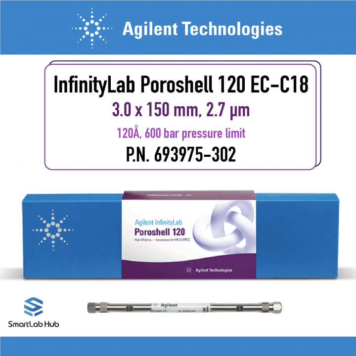 Agilent InfinityLab Poroshell 120 ECC18, 3.0 x 150mm, 2.7µm