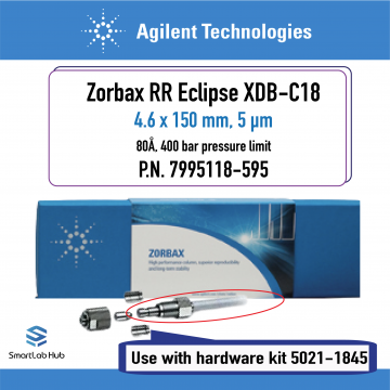 Agilent ZORBAX RR Eclipse XDB-C18, 80Å, 5µm, 4.6 x 150mm, cartridge (AC)