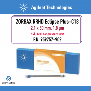 Agilent ZORBAX RRHD Eclipse Plus C18, 95Å, 2.1x50mm, 1.8µm