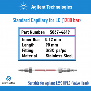 Agilent Capillary stainless steel 0.12x90mm S/SX ps/ps
