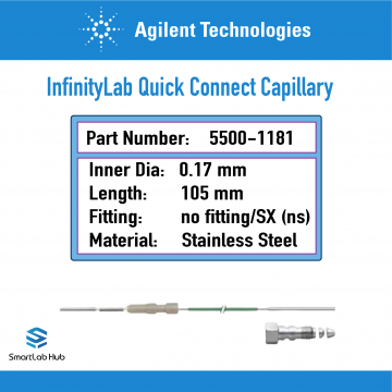 Agilent Quick Connect capillary stainless steel 0.17x105mm