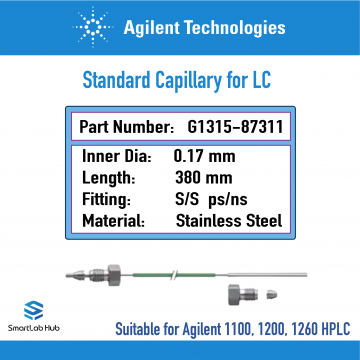 Agilent Capillary stainless steel 0.17 x 380 mm S/S ps/ns