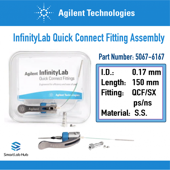 Agilent InfinityLab Quick Connect Fitting assembly with pre-fixed 0.17 ...