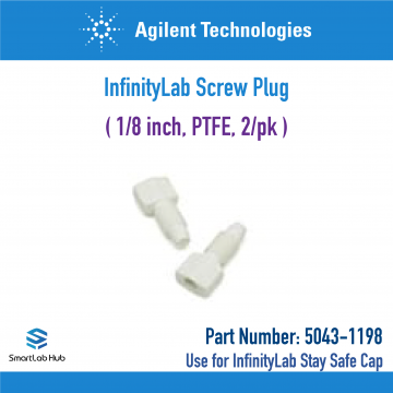 Agilent InfinityLab screw plug, 1/8 inch, PTFE, 2/pk