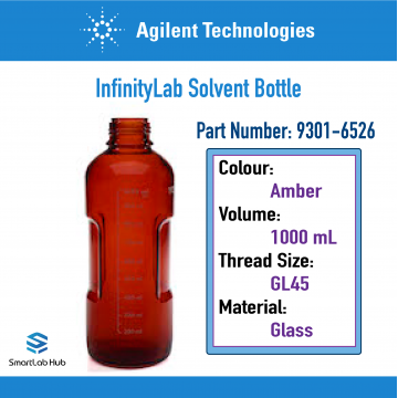 Agilent InfinityLab solvent bottle, amber, 1L