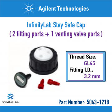 Agilent InfinityLab Stay Safe Cap, GL45, 2ports