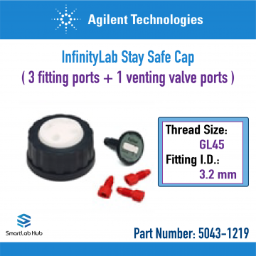 Agilent InfinityLab Stay Safe Cap, GL45, 3ports