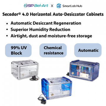 Bel-Art Secador® 4.0 Horizontal Auto-Desiccator Cabinets