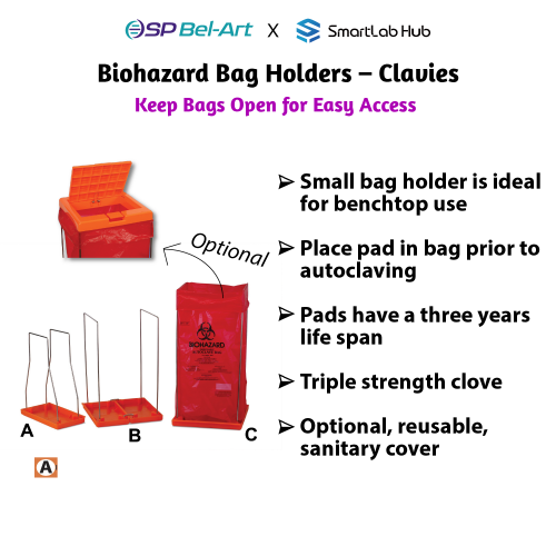 Bel-Art Biohazard Bag Holders - Clavies®