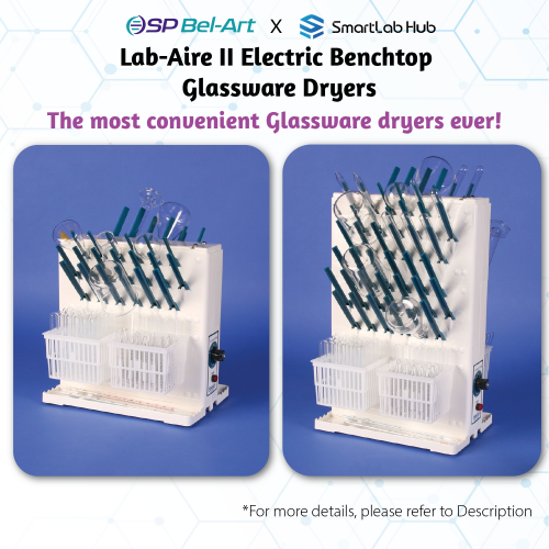 Bel-Art Lab-Aire® II Polypropylene Double-Sided Electric Benchtop Glassware Dryer Bel-Art Lab-Aire® II Polypropylene Double-Sided Electric Benchtop Glassware Dryer