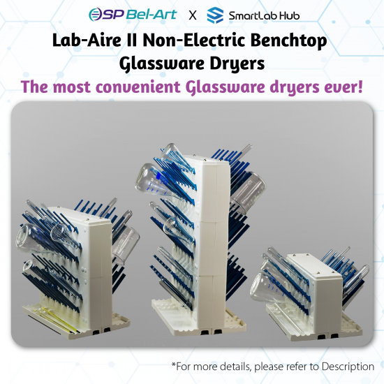 Bel-Art Lab-Aire® II Double-Sided Non-Electric Benchtop Glassware Dryer Bel-Art Lab-Aire® II Double-Sided Non-Electric Benchtop Glassware Dryer