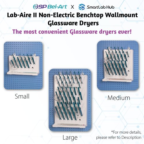 Bel-Art Lab-Aire® II Single-Sided Non-Electric Benchtop or Wallmount Glassware Dryer Bel-Art Lab-Aire® II Single-Sided Non-Electric Benchtop or Wallmount Glassware Dryer
