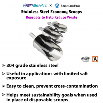 Bel-Art Stainless Steel Economy Scoops