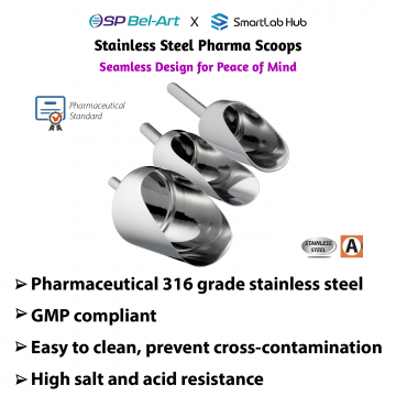 Bel-Art Stainless Steel Pharma Scoops