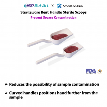 Bel-Art Sterileware® Bent Handle Sterile Scoops