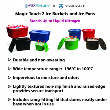 Bel-Art Magic Touch 2™ Ice Buckets and Ice Pans