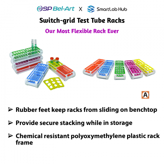 Bel-Art Switch-grid Test Tube Rack Bel-Art Switch-grid Test Tube Rack