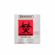Bel-Art Clear Biohazard Disposal Bags with Warning Label; 1.5 mil Thick, 1-3 Gallon Capacity, Polypropylene (Pack of 100)