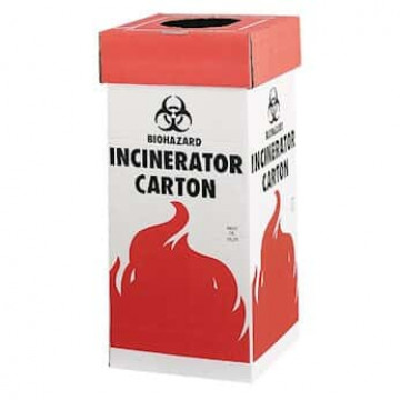Bel-Art Cardboard Biohazard Incinerator Cartons; Floor Model (Pack of 6)
