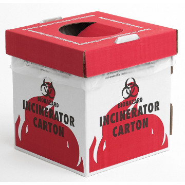 Bel-Art Cardboard Biohazard Incinerator Cartons; Benchtop Model (Pack of 6)