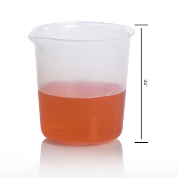 Bel-Art Graduated Griffin Low-Form 250ml Beakers; Polypropylene, 50ml Graduation (Pack of 6)